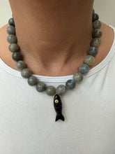 Cargar imagen en el visor de la galería, Collar labradorita obsidiana.

