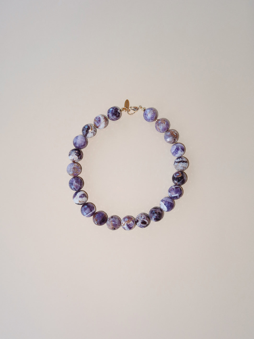 Collar amatista facetada