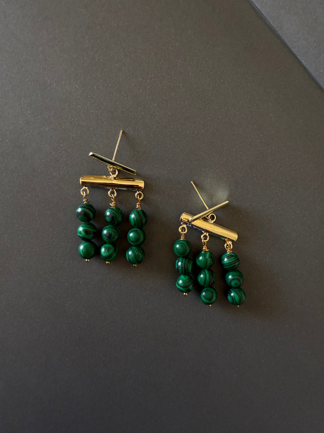 Aretes Malaquitas