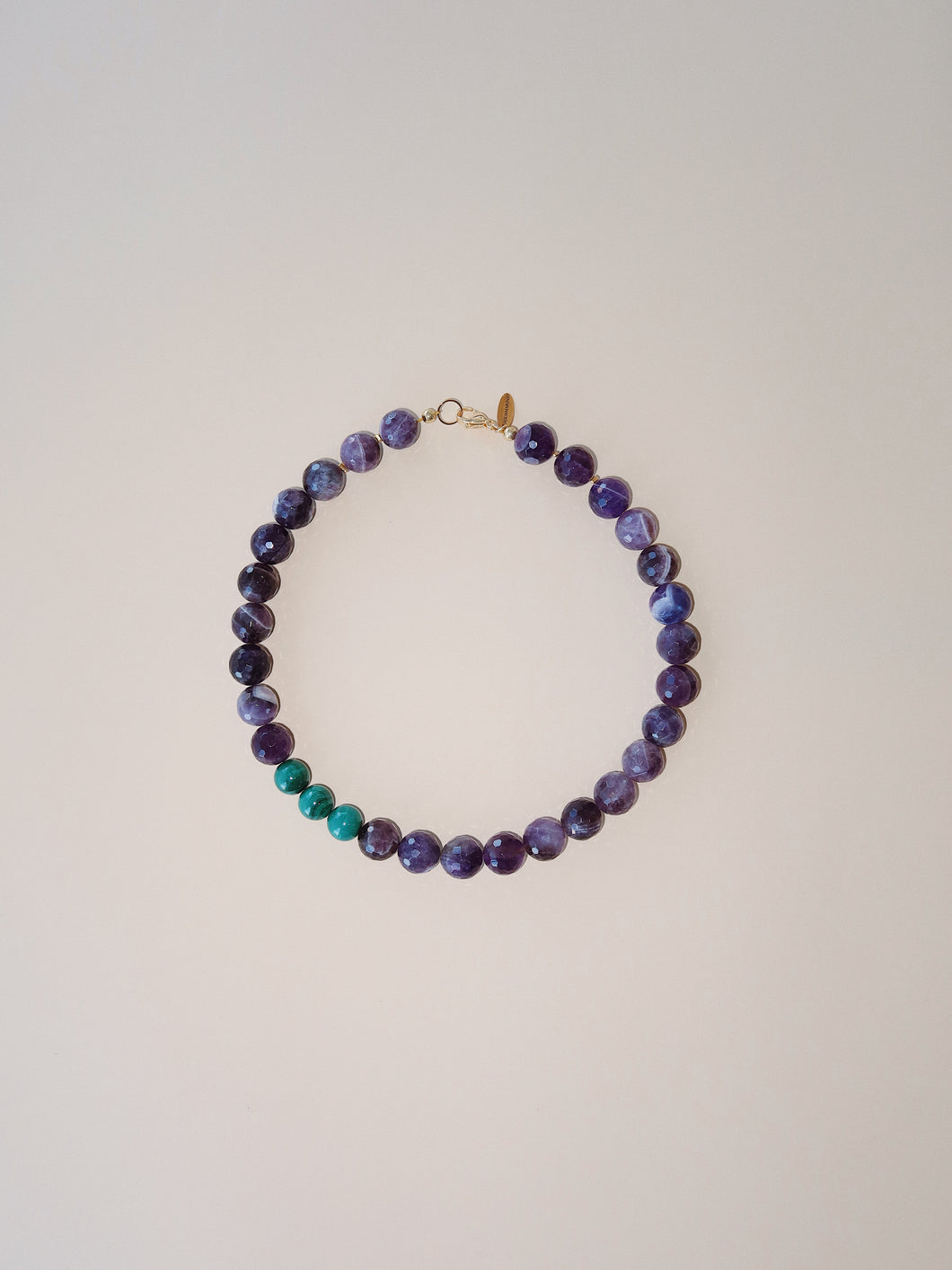 Collar amatista malaquitas
