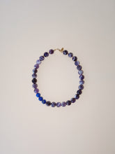 Cargar imagen en el visor de la galería, Collar amatista facetada y lapislazuli
