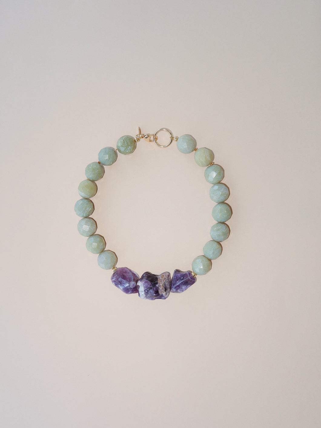 Collar jade oliva amatista